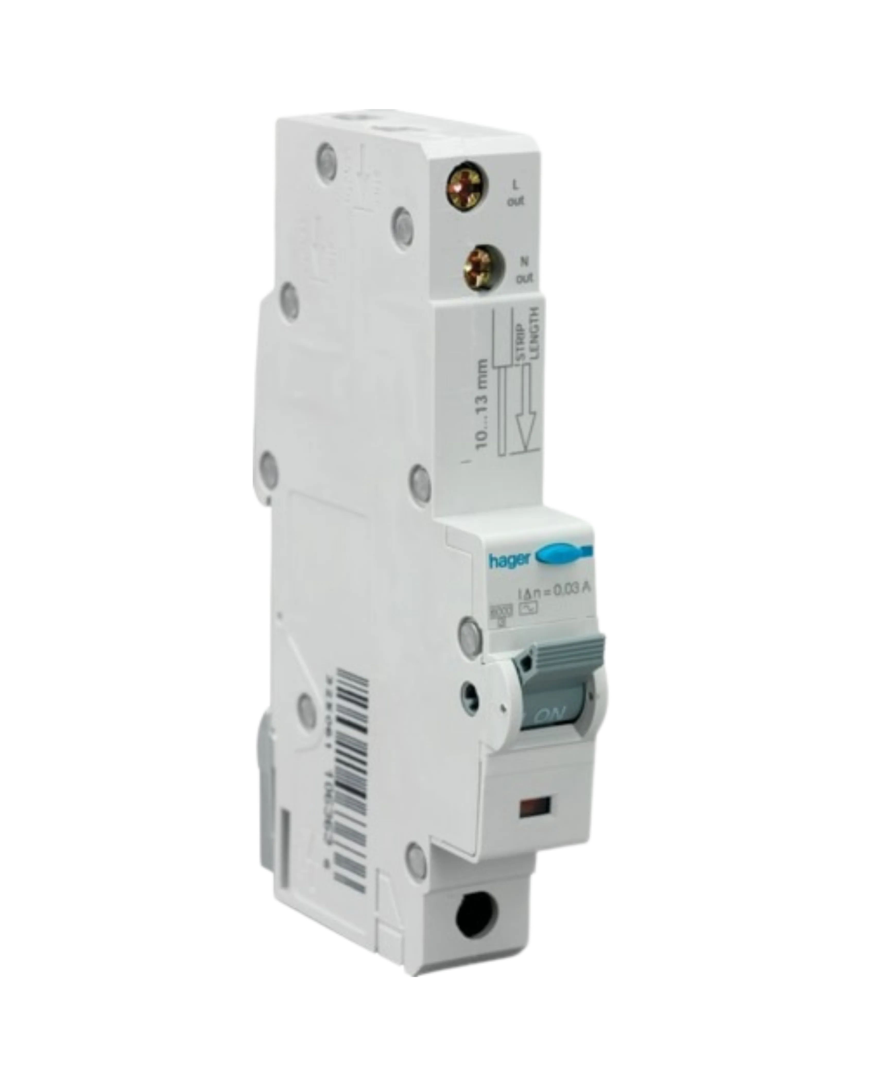 Hager ADA166U RCBO Electronic, 1P 16A C Curve 30mA Type A — Hager Drives – Motors – Circuits Protection